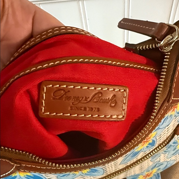 Dooney & Bourke plumeria Blue Floral Shoulder Bag and Wallet/wristlet MRSP $576 - Picture 9 of 14